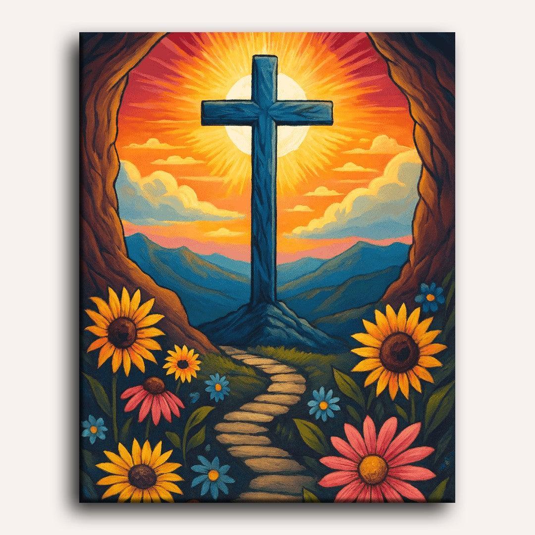 Shining cross | Paint by Number - Image 2