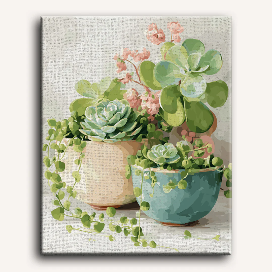 Spring Succulents | Paint by Number - Image 2