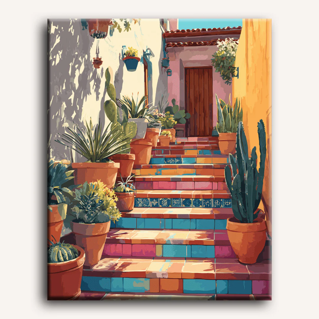 Stairs to Mexico | Paint by Number - Image 2