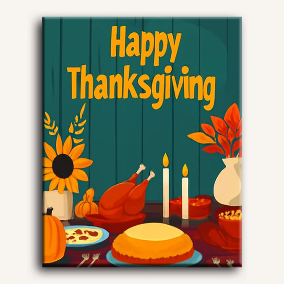 Thanksgiving dinner | Paint by Number - Image 2