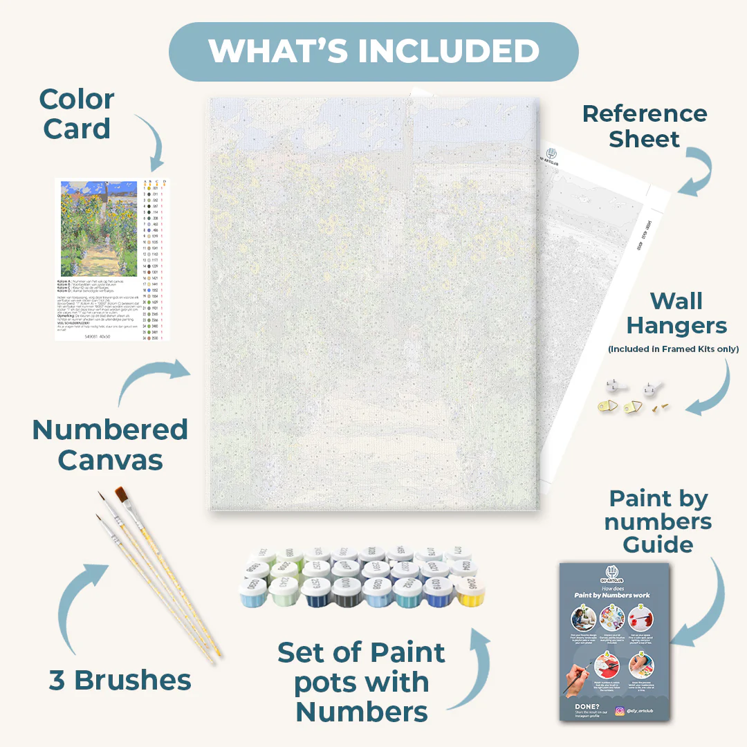 The Artist's Garden at Vetheuil - Claude Monet | Paint by Numbers - Image 3
