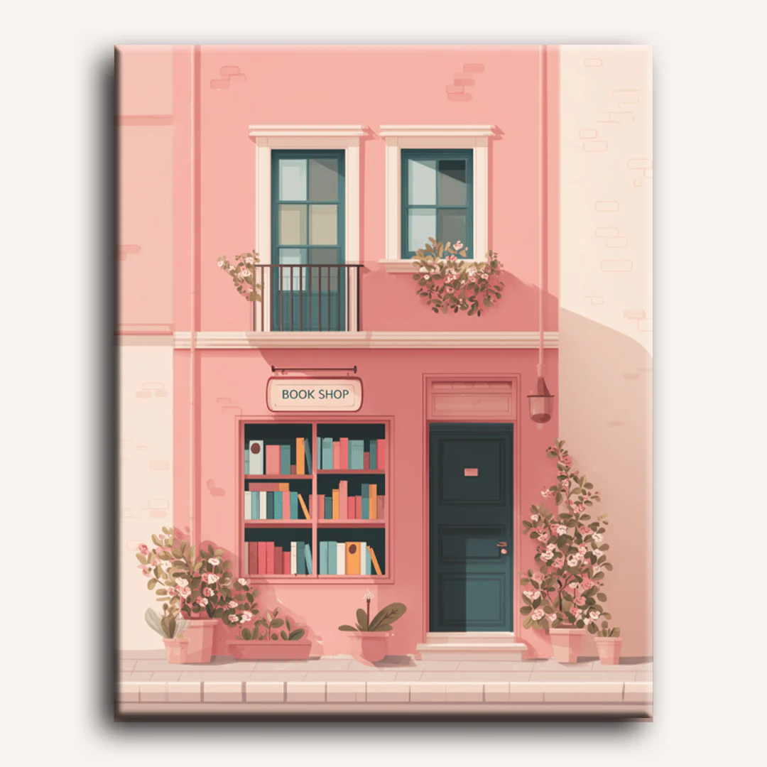 The Pink Bookshop | Paint by Number - Image 2