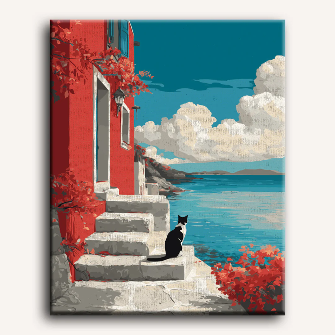 The red house | Paint by Number - Image 2