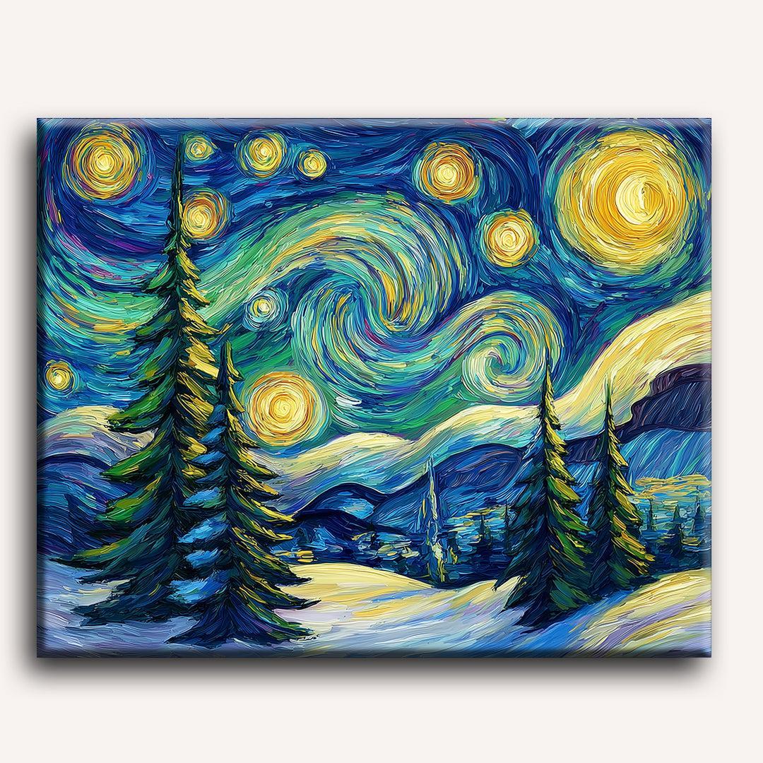 The Starry Night Christmas | Paint by Number - Image 2