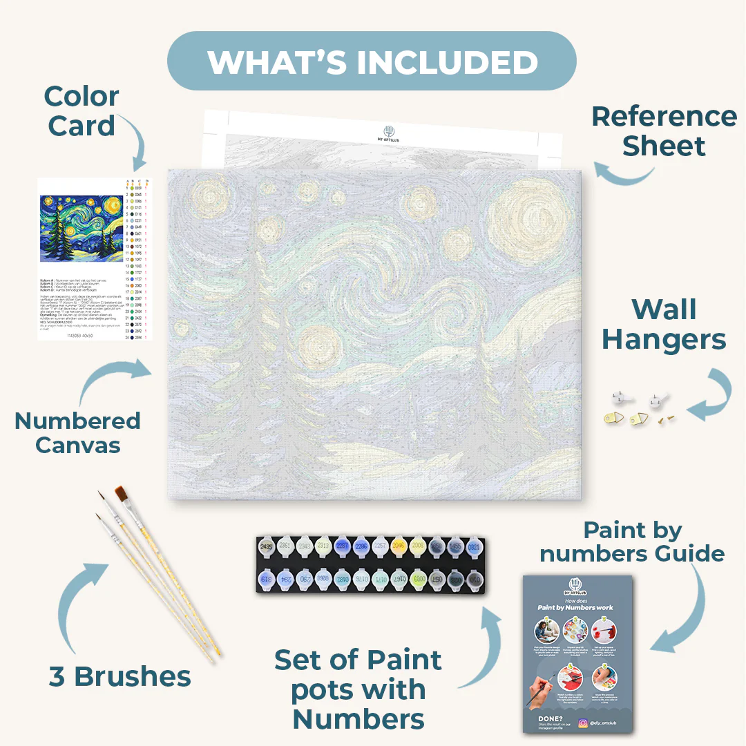 The Starry Night Christmas | Paint by Number - Image 3