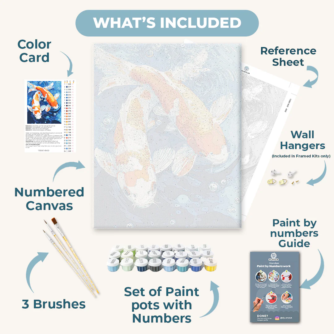 Traditional Koi fish | Paint by Numbers - Image 3
