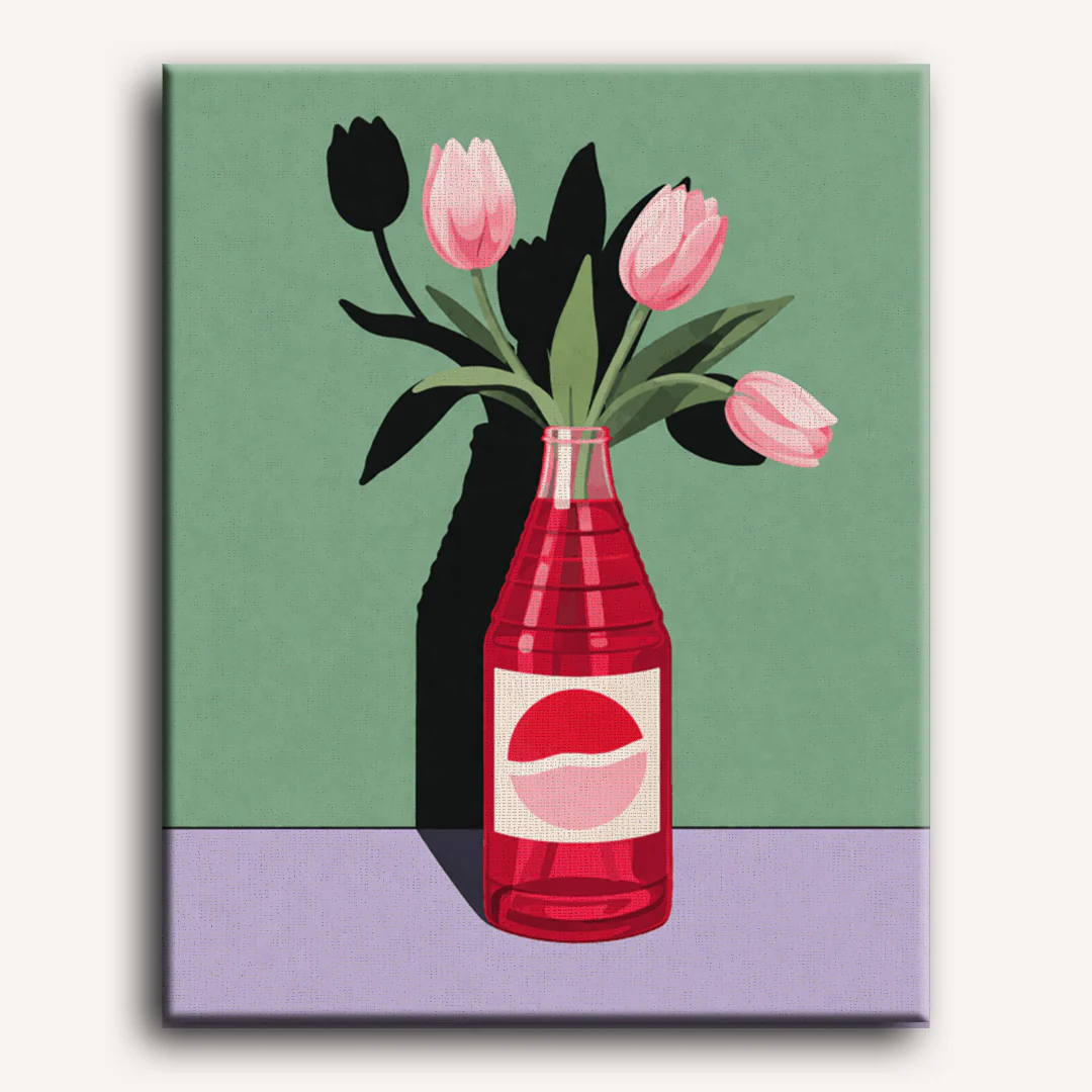 Tulips & Glass | Paint by Number - Image 2