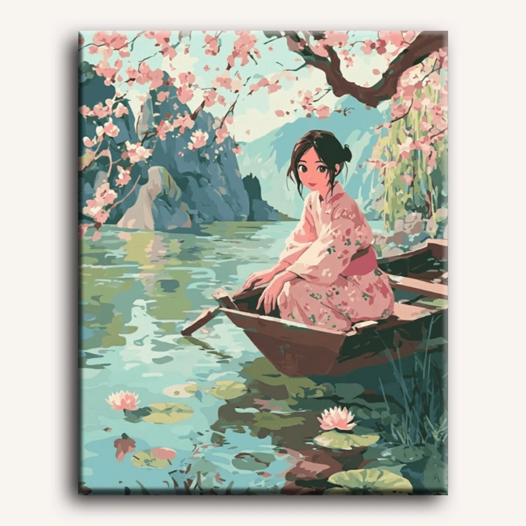 Under the Sakura | Paint by Number - Image 2