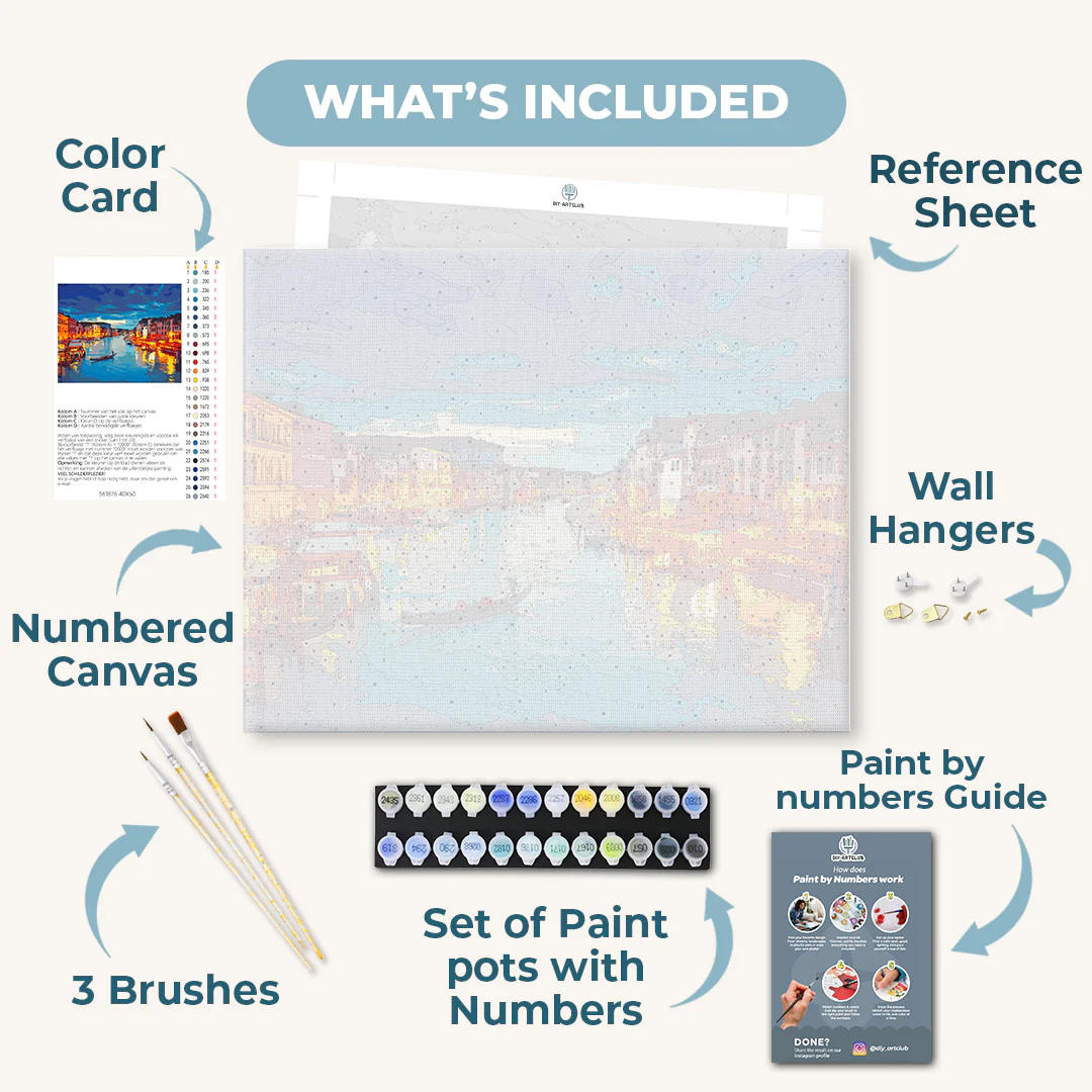 Venice by Night | Paint by Numbers - Image 3
