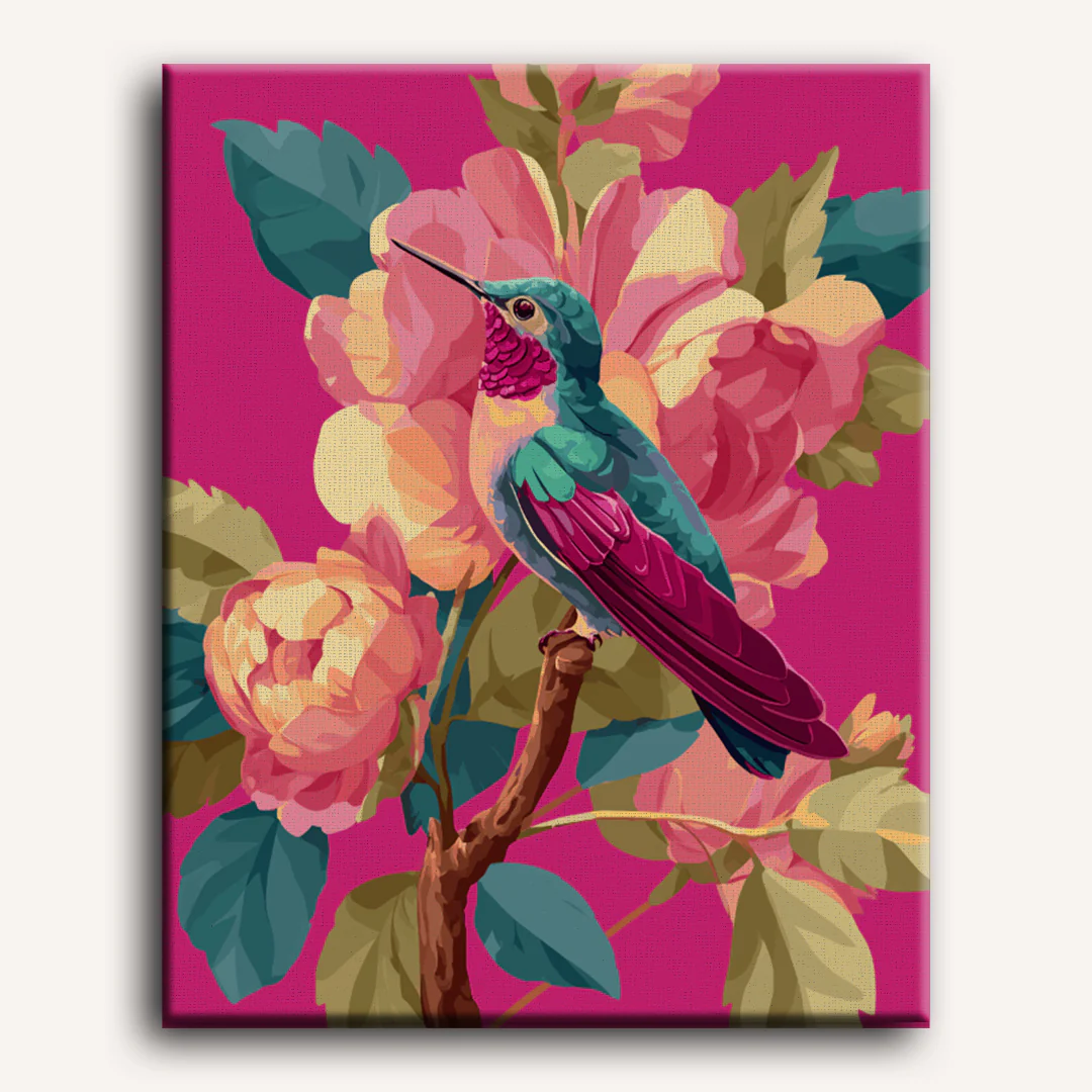 Vibrant Hummingbird | Paint by Number - Image 2