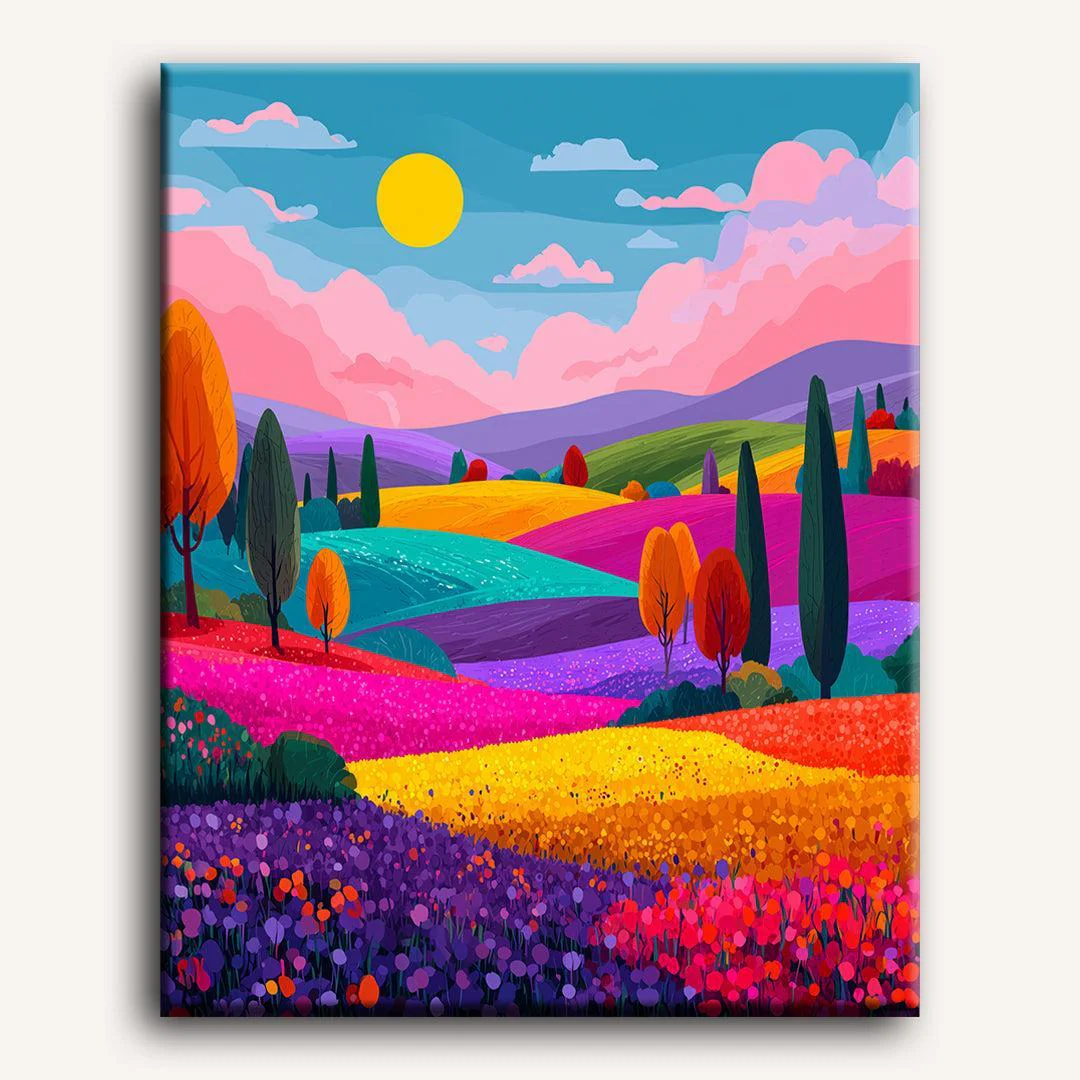 Vibrant landscape 2.0 | Paint by Number - Image 2