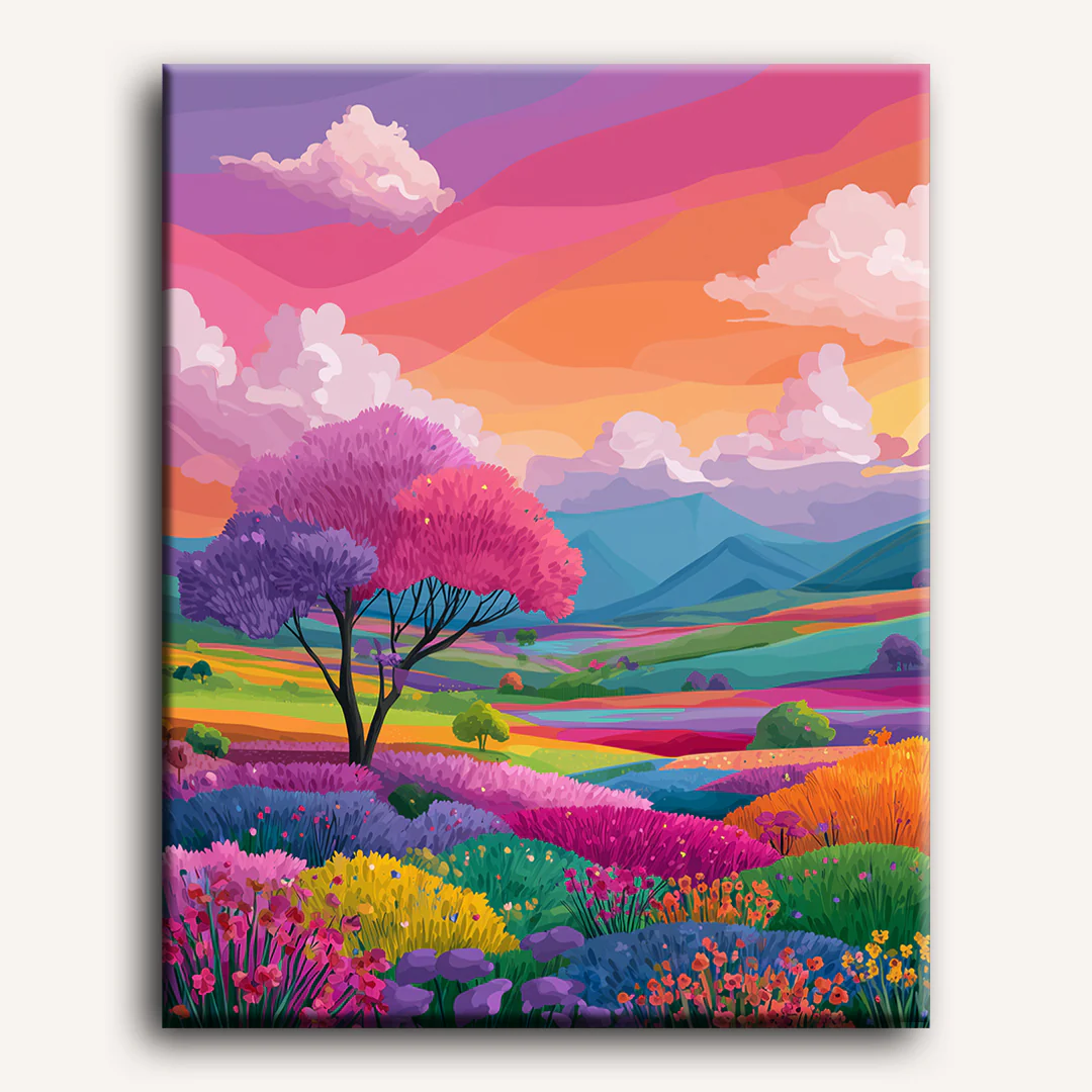 Vibrant landscape | Paint by Number - Image 2