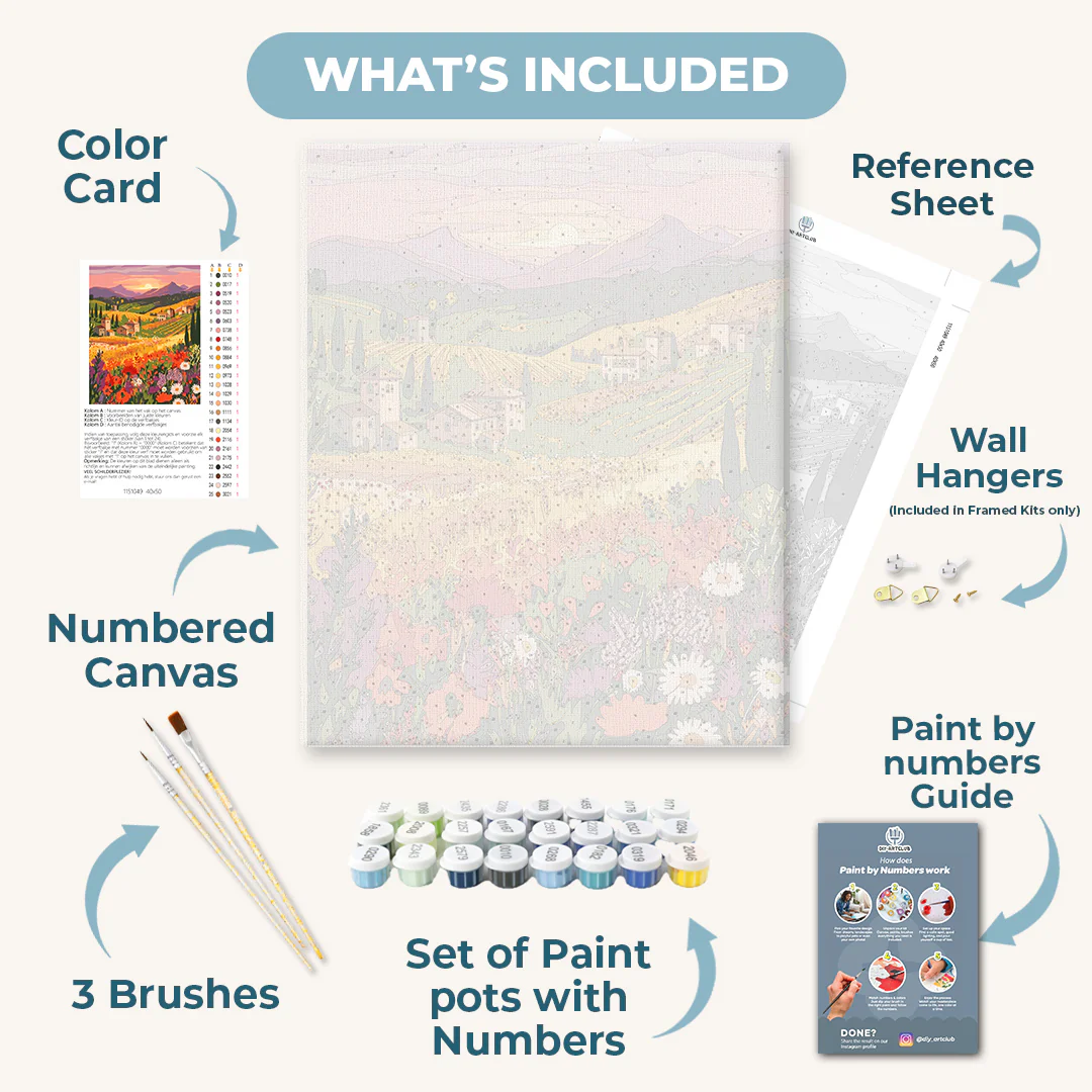 Wildflower landscape | Paint by Number - Image 3