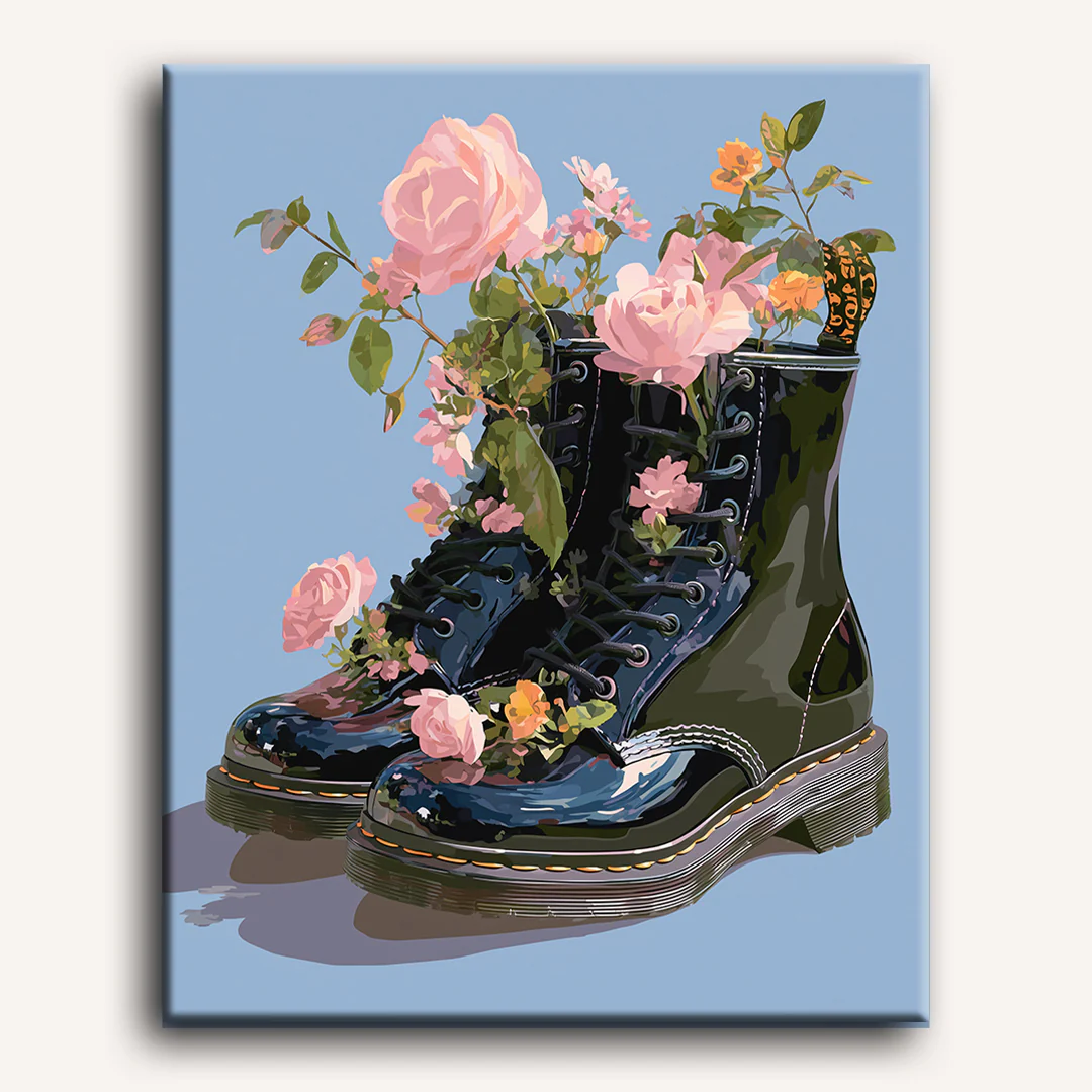 Wildflowers in Boots | Paint by Number - Image 2