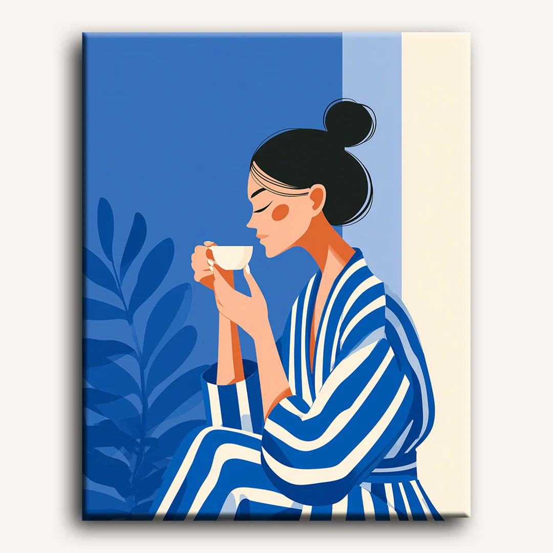 Woman in Blue | Paint by Number - Image 2
