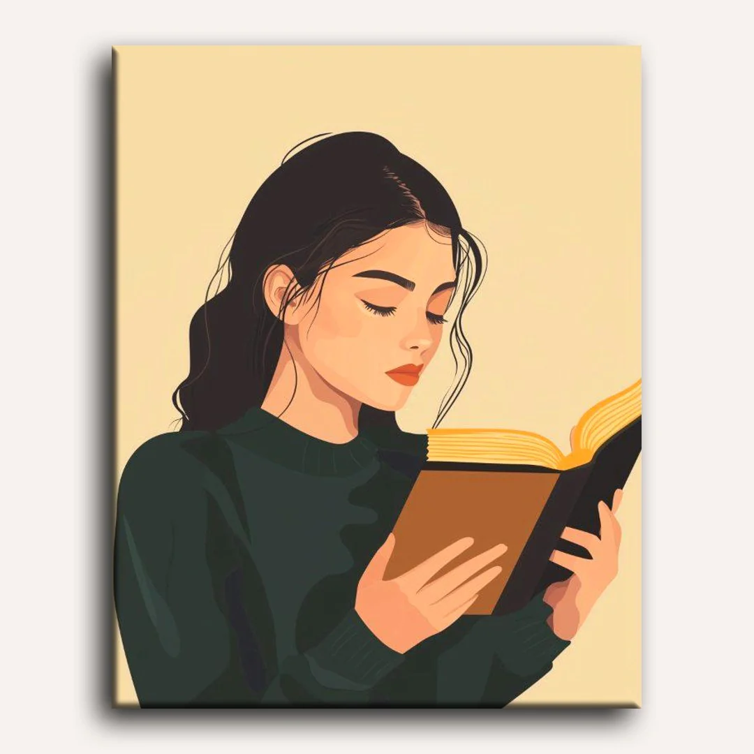 Woman Reading | Paint by Numbers - Image 2