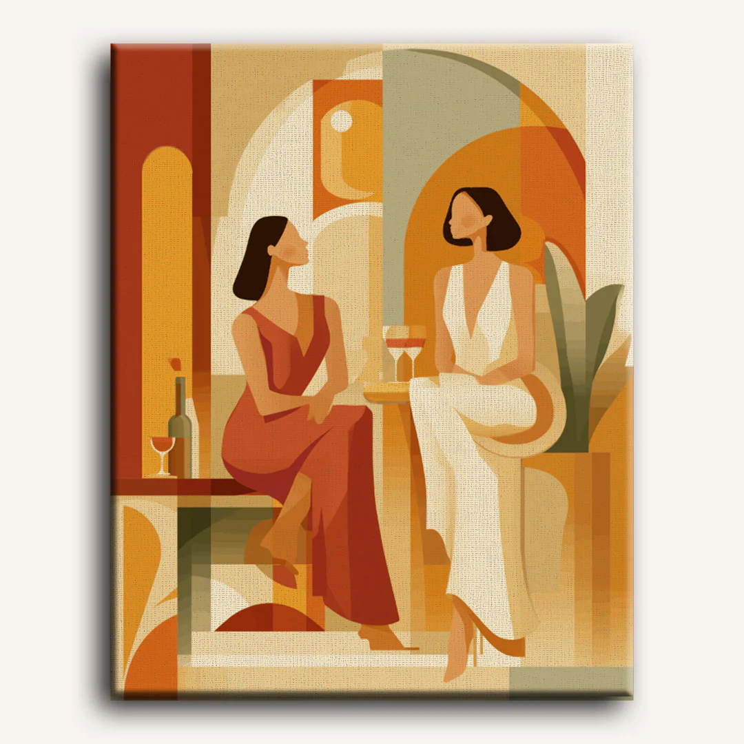 Women Chit Chat | Paint by Number - Image 2