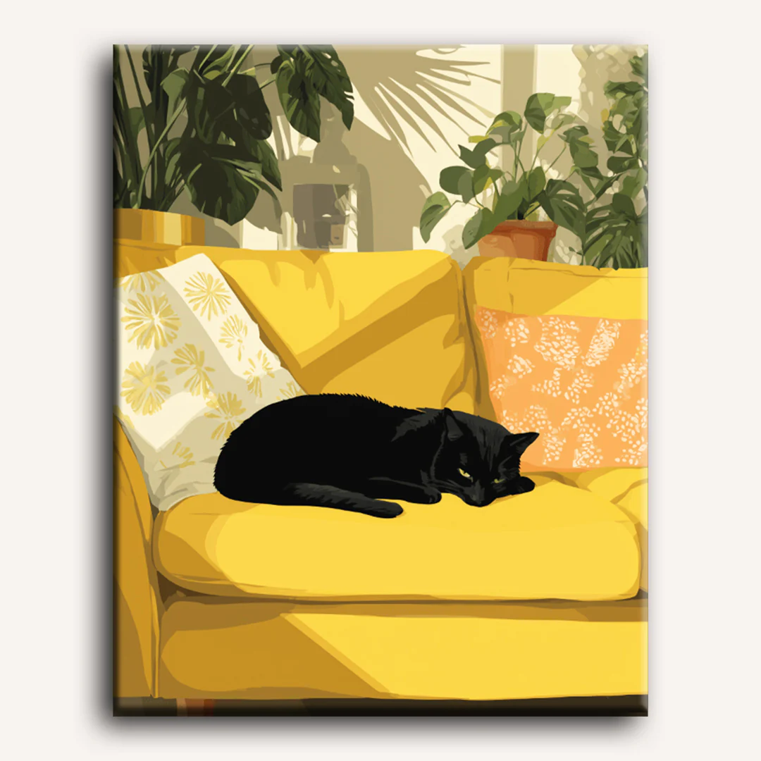 Yellow couch | Paint by Number - Image 2