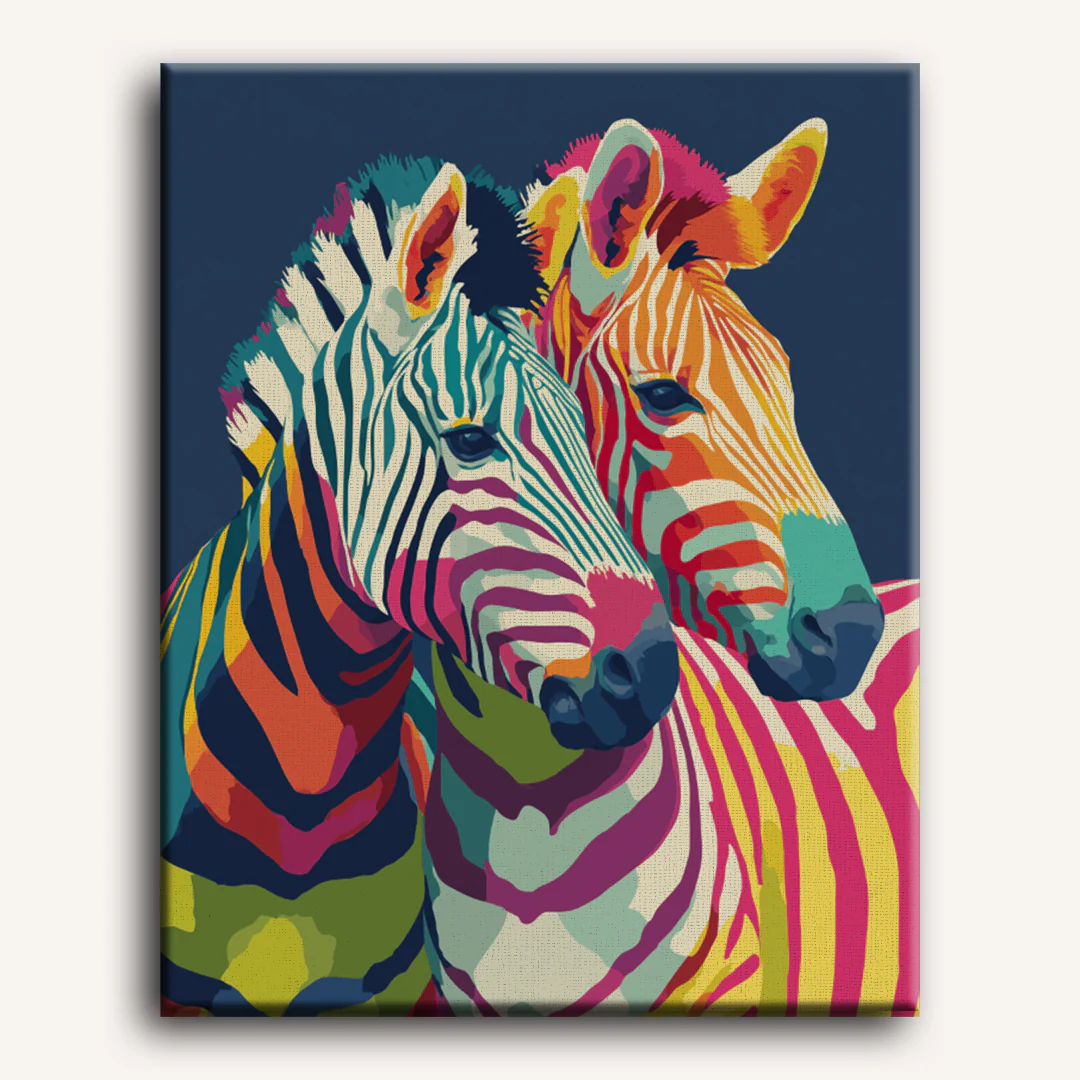 Zebras in Color | Paint by Number - Image 2
