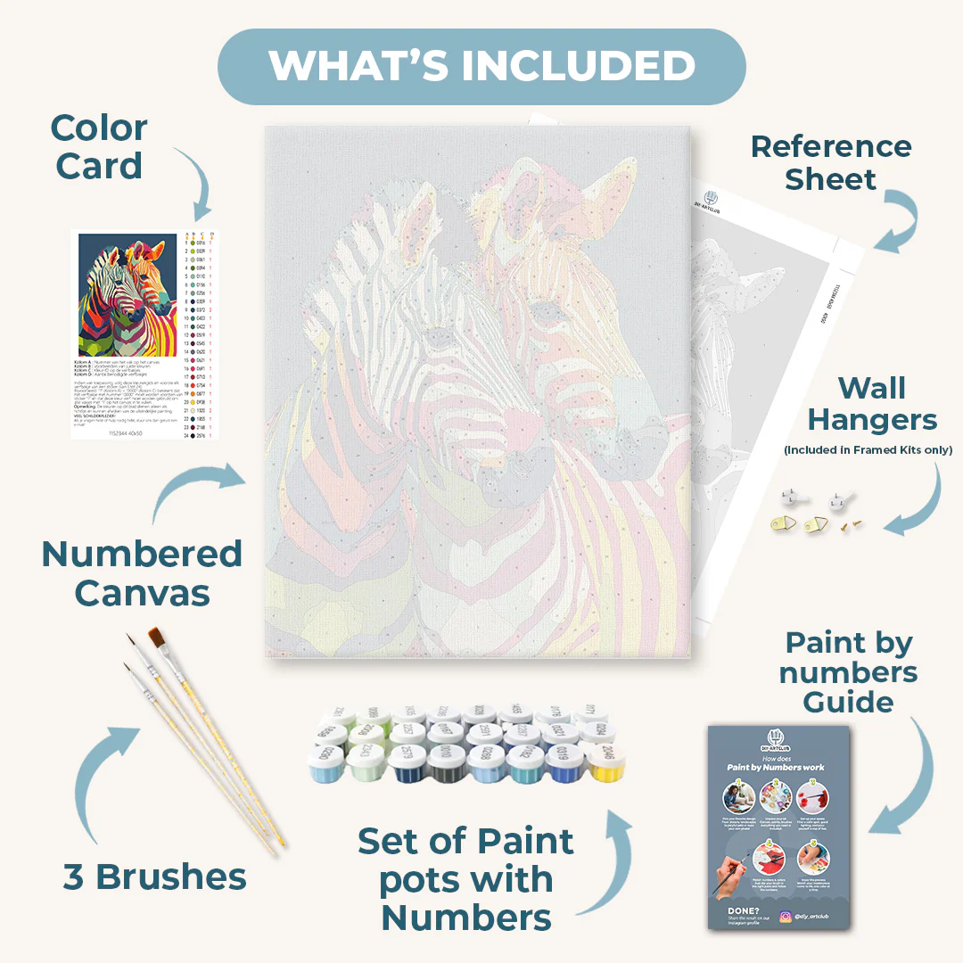 Zebras in Color | Paint by Number - Image 3